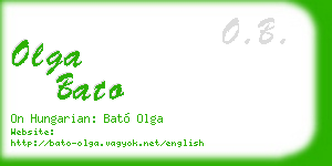 olga bato business card